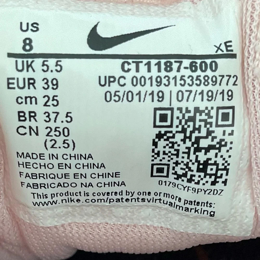 Nike Pegasus 36 Pink Running Shoes Womens 8 Lightweight Trainers